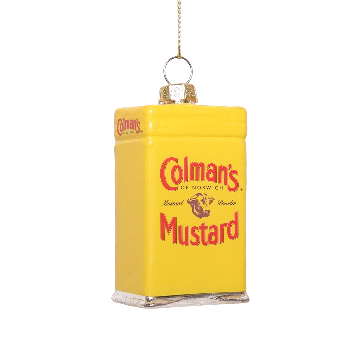 Colmans Mustard Tin Glass Decoration