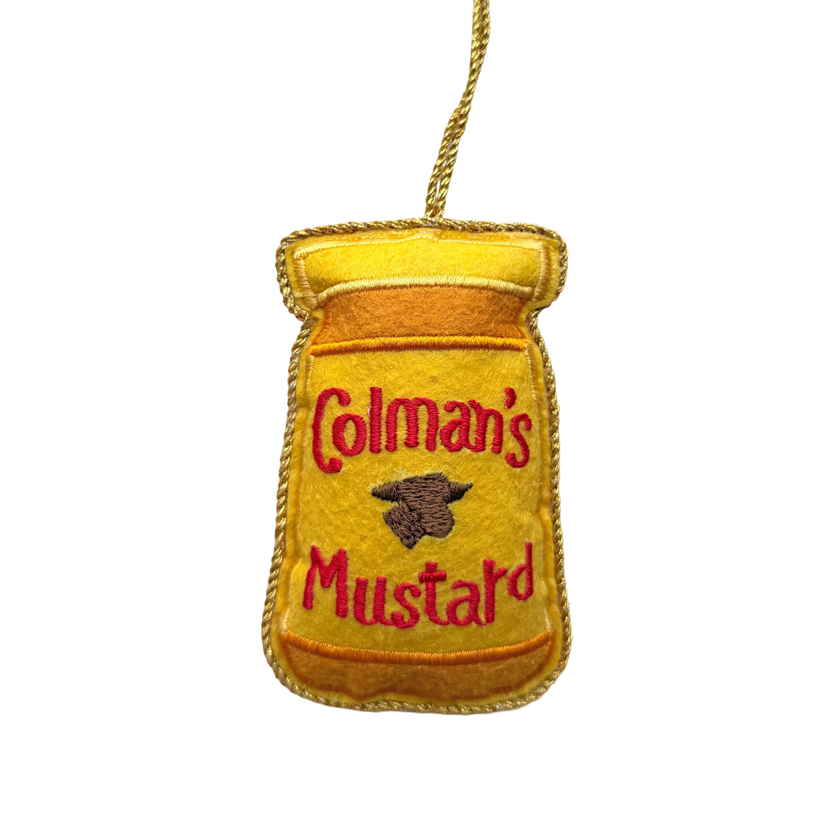 Colmans Mustard Jar Embroidered Decoration