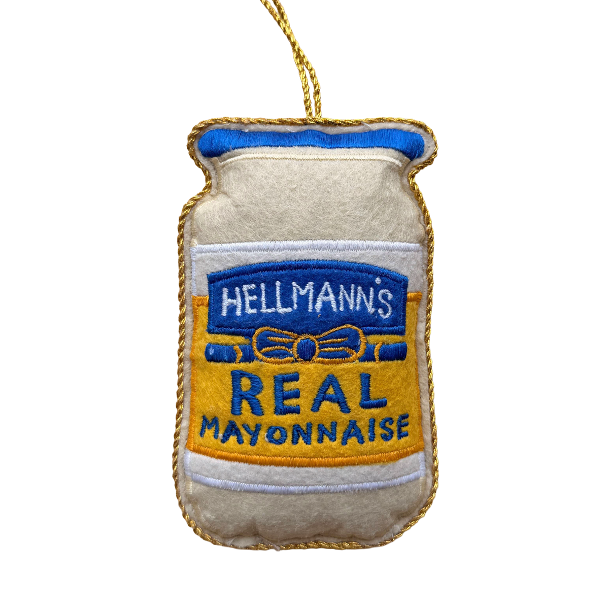Hellmann's Mayonnaise Jar Embroidered Decoration