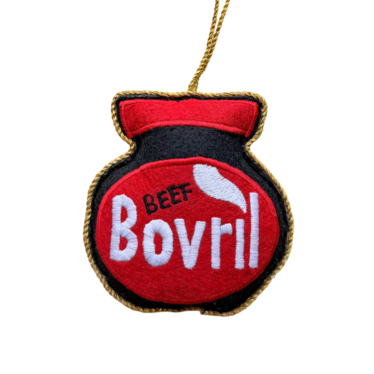 Bovril Jar Embroidered Decoration