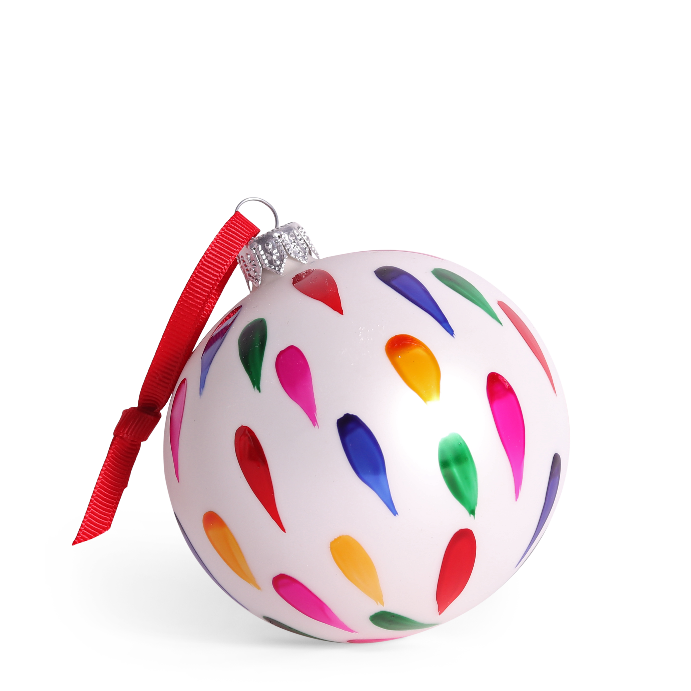 Drip Bauble, 8cm Multi