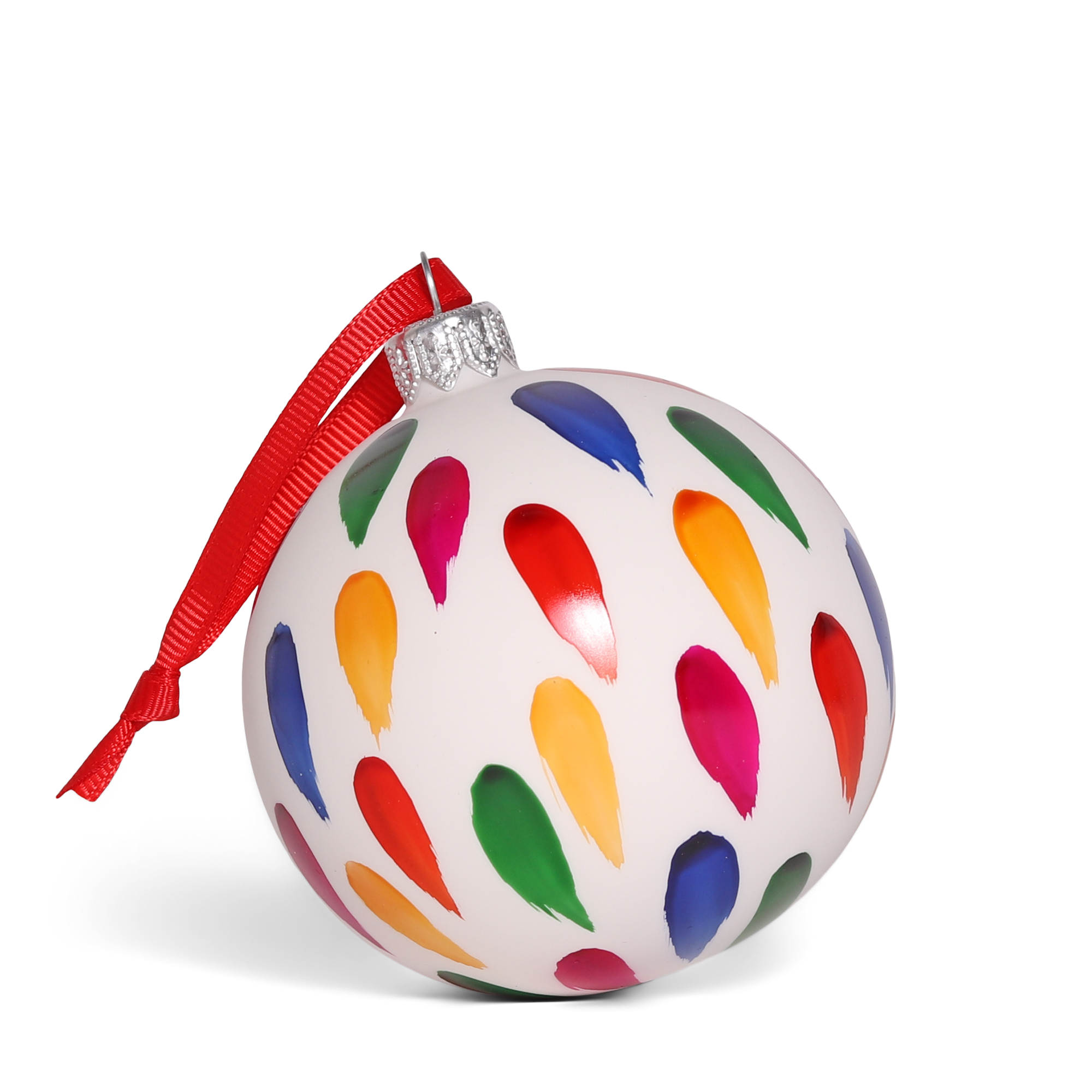 Drip Bauble, 8cm Multi