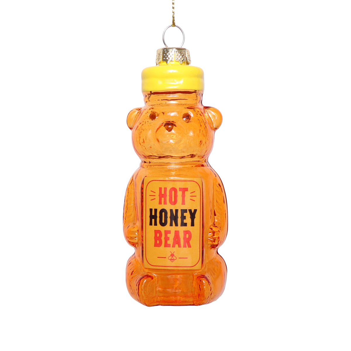 Hot Honey Bear Glass Decoration