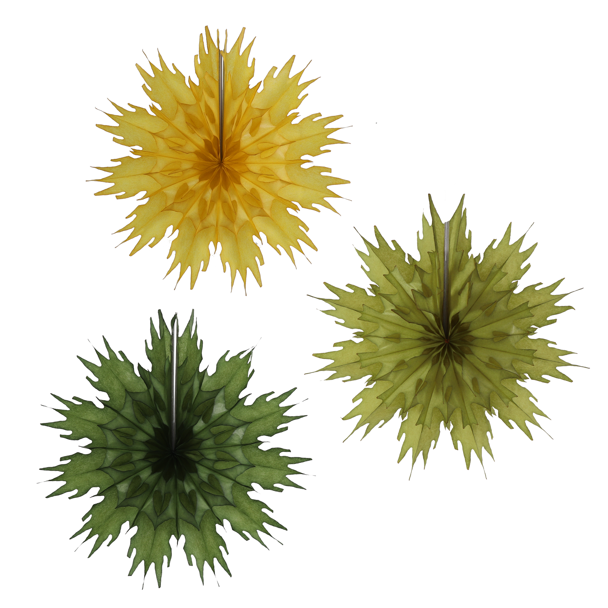 Mini Snowflake 25cm, Forest Trio