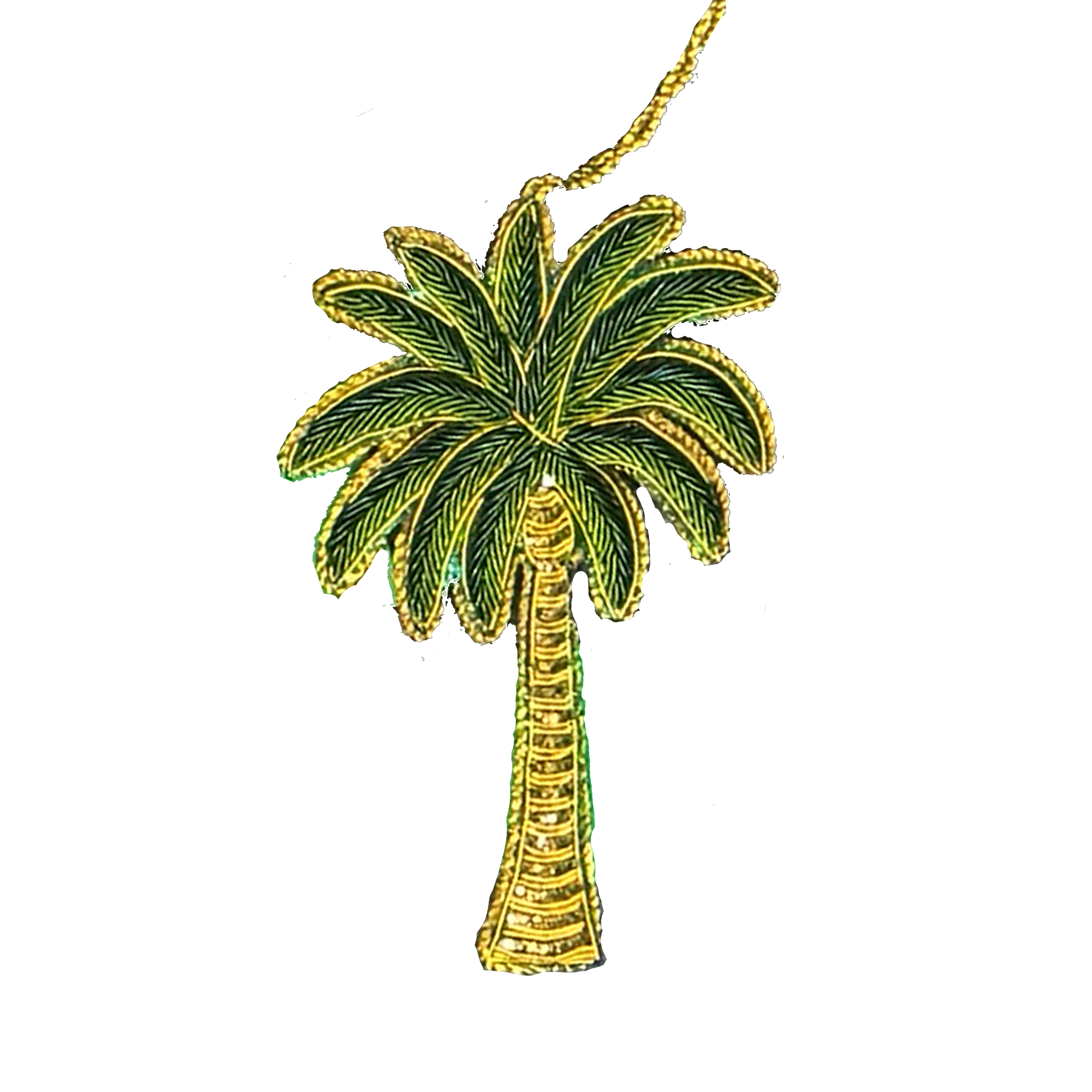Palm Tree Embroidered Decoration, 12cm