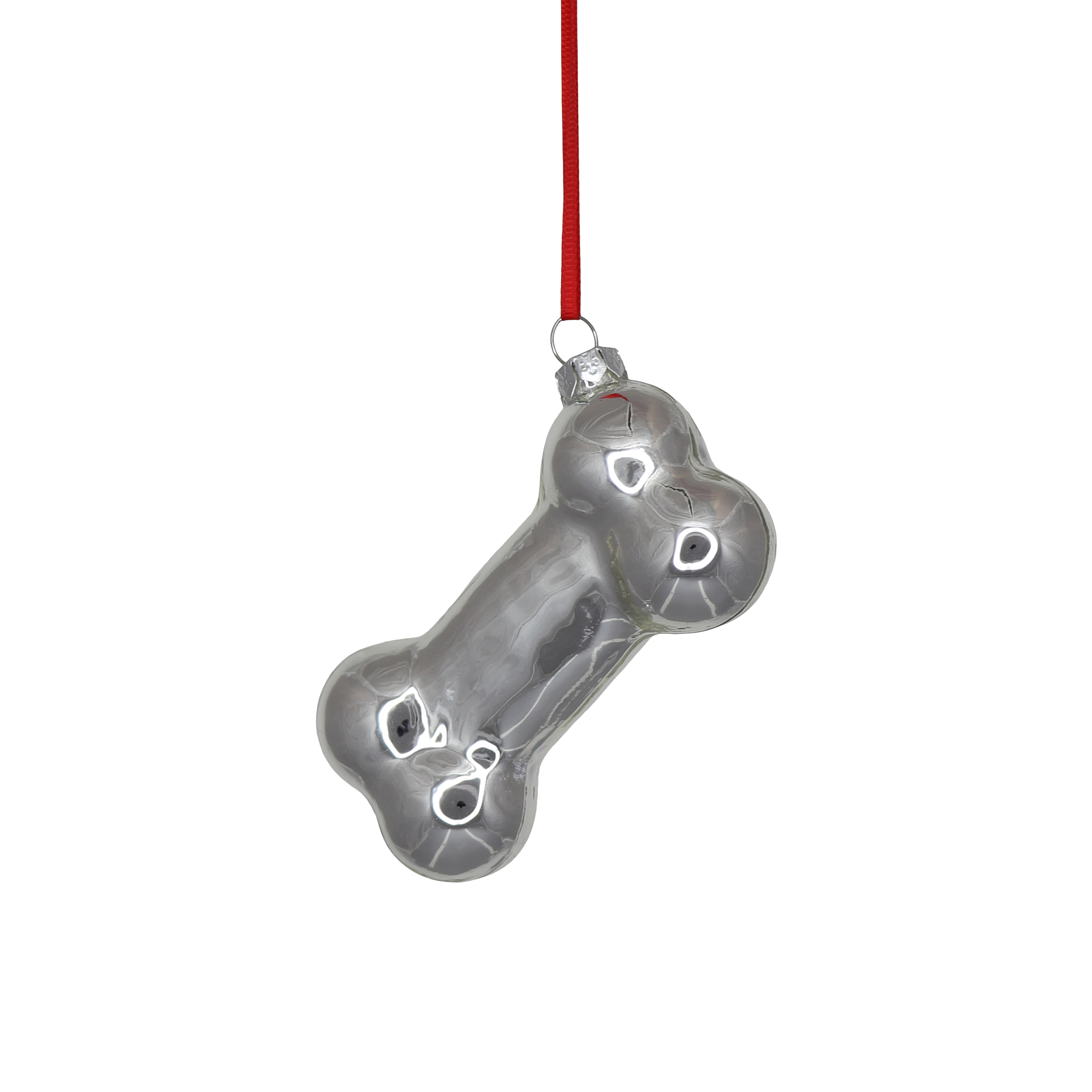Dog Bone Decoration Silver, Personalisable