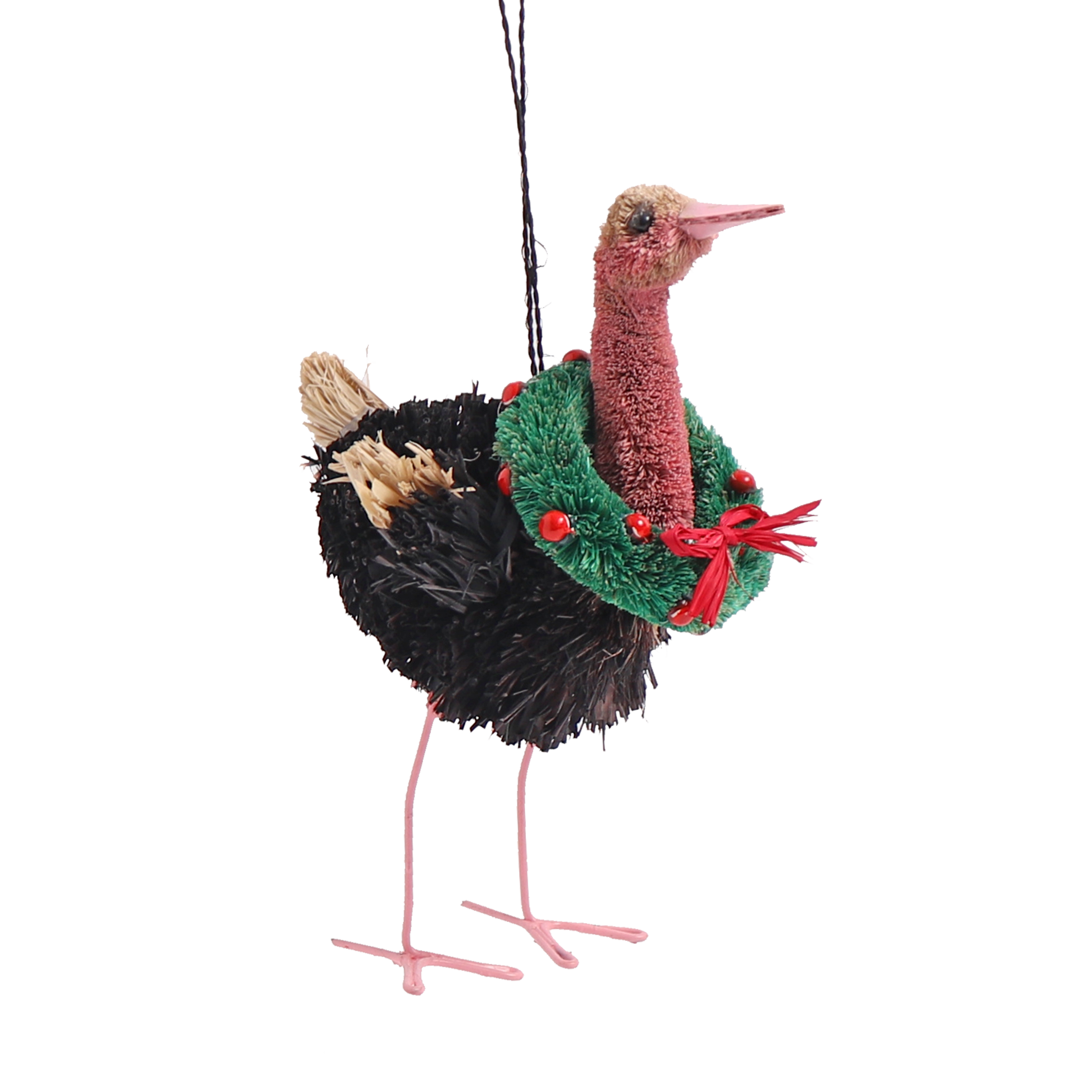 Bristle Ostrich Decoration, 12cm