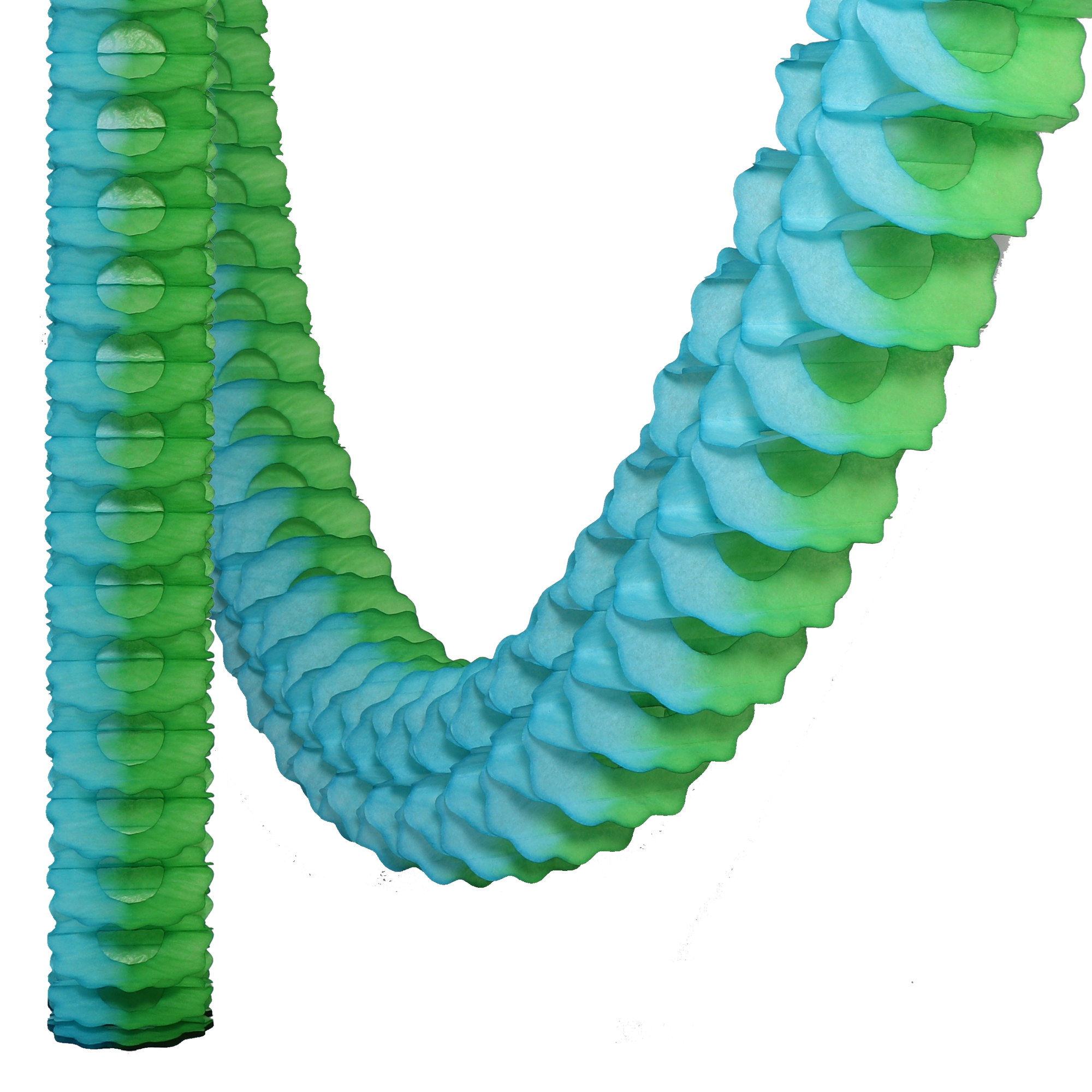 Classic Garland Two-Tone 4m Green & Blue