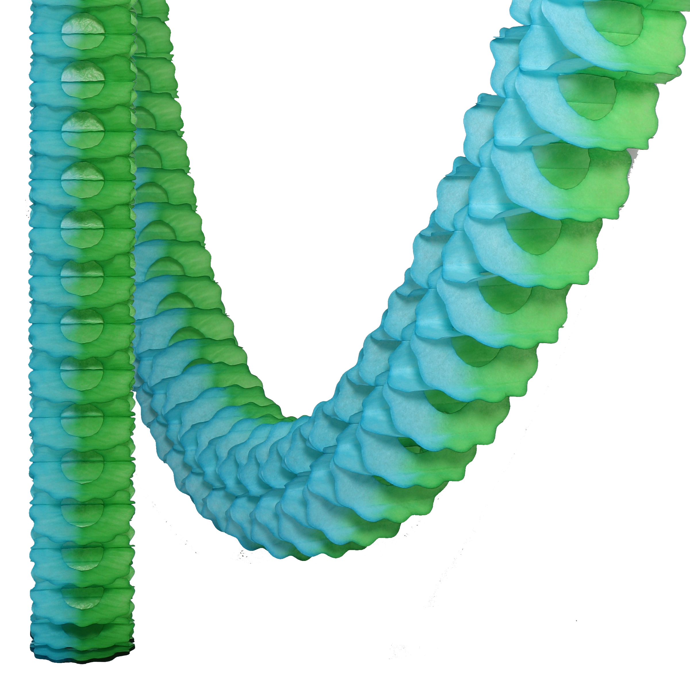 Classic Garland Two-Tone 4m Green & Blue