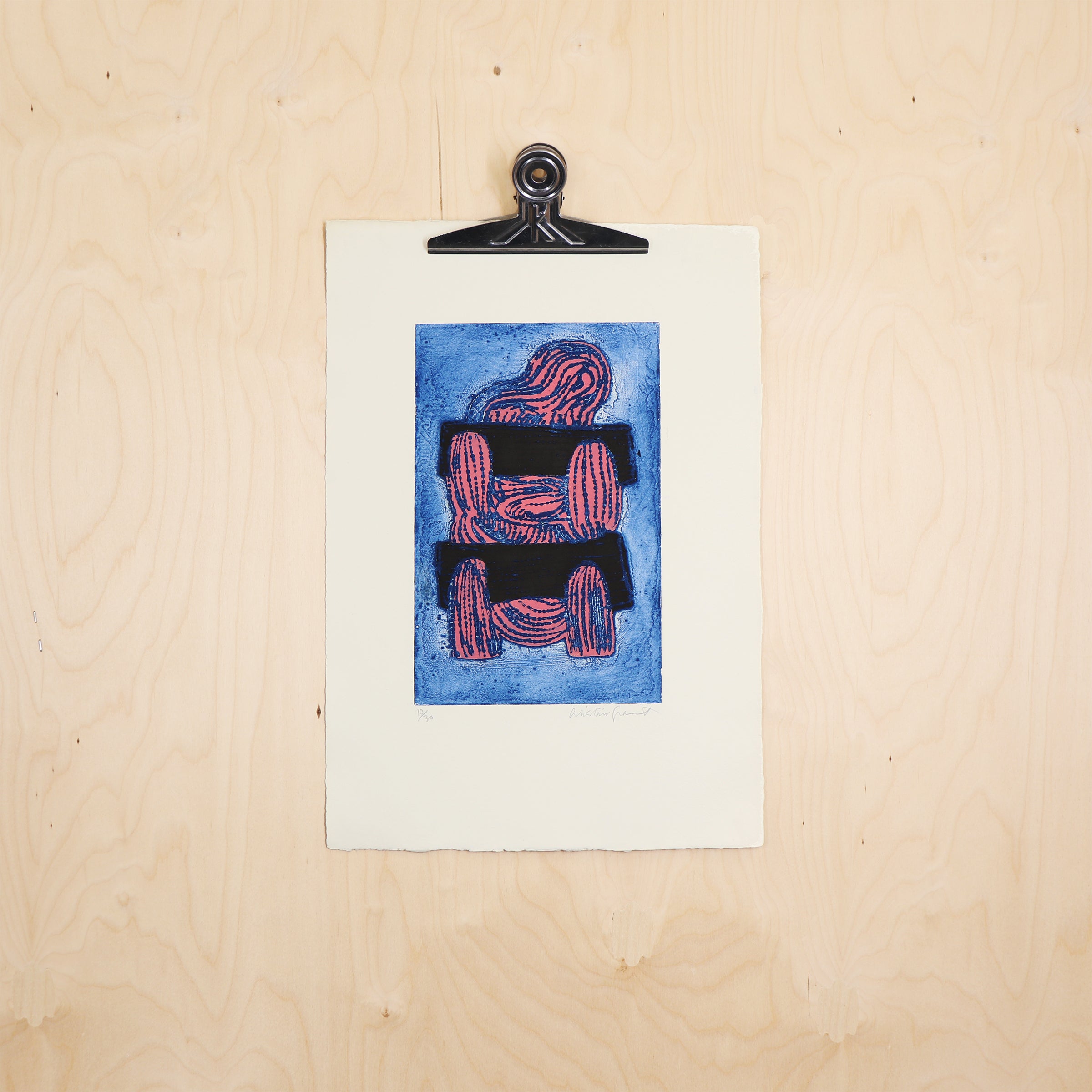'Jeremiah In Stocks' - Alistair Grant (1968) Print