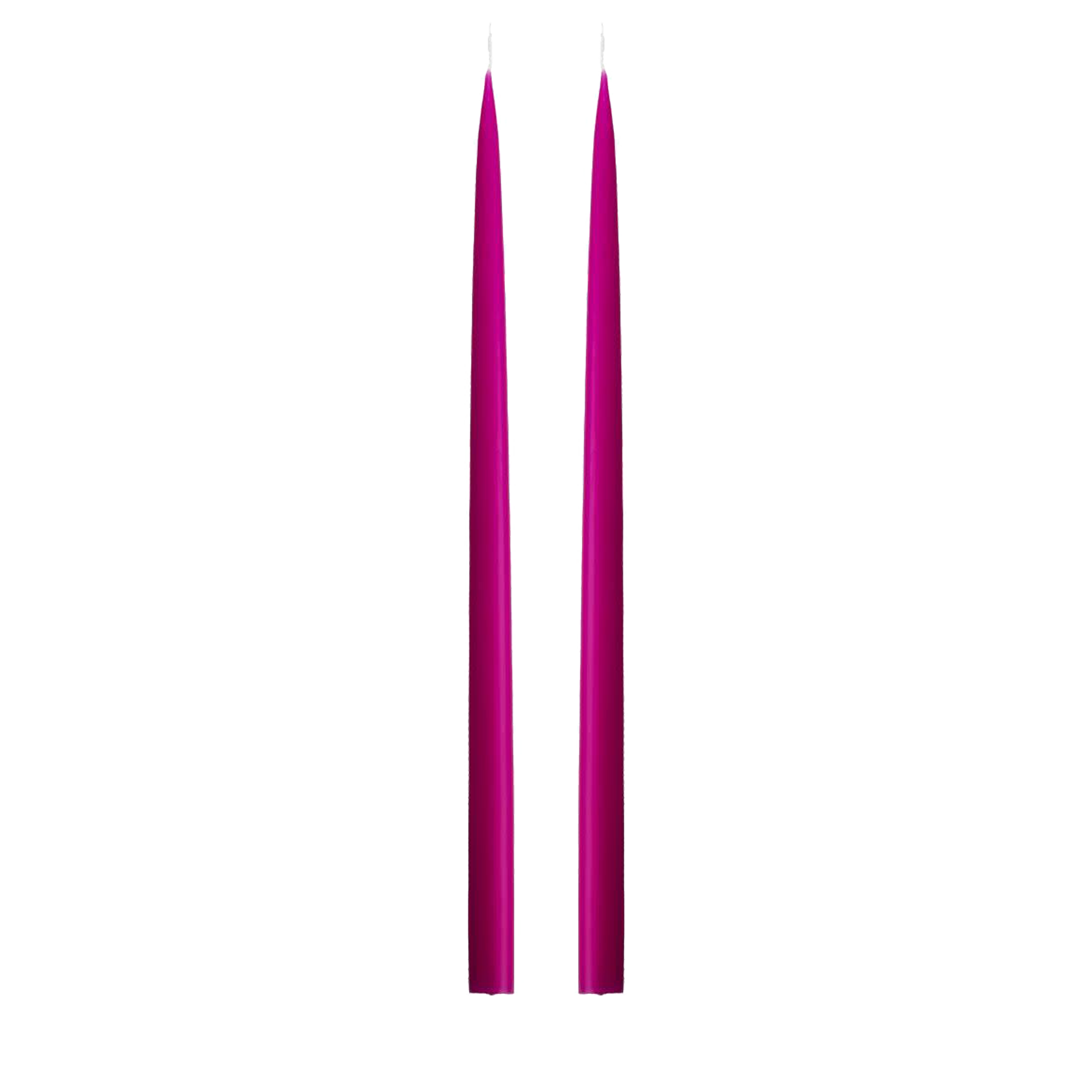 Slim Candle Pair, Cerise