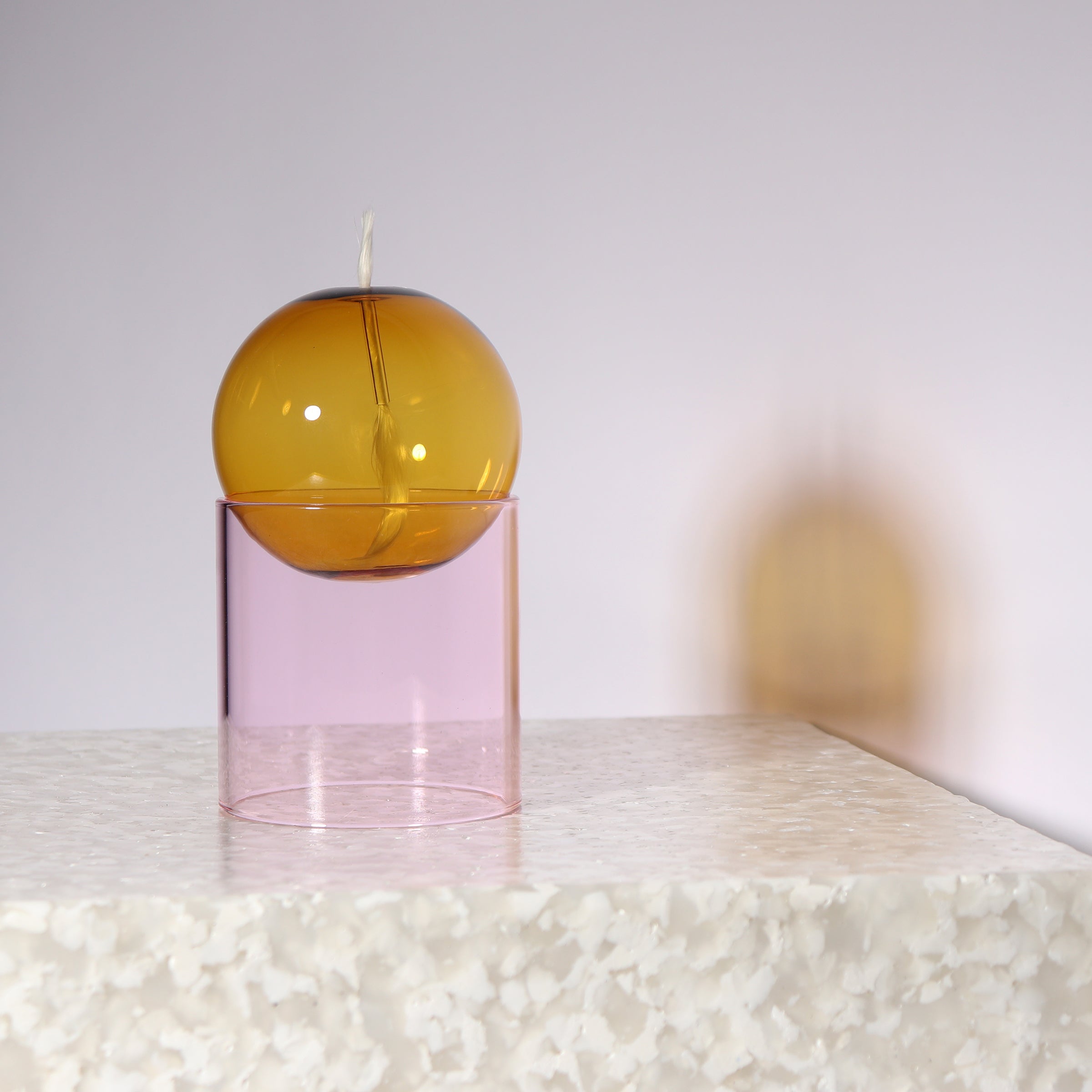 Standing Oil Bubble, High Tube, Amber