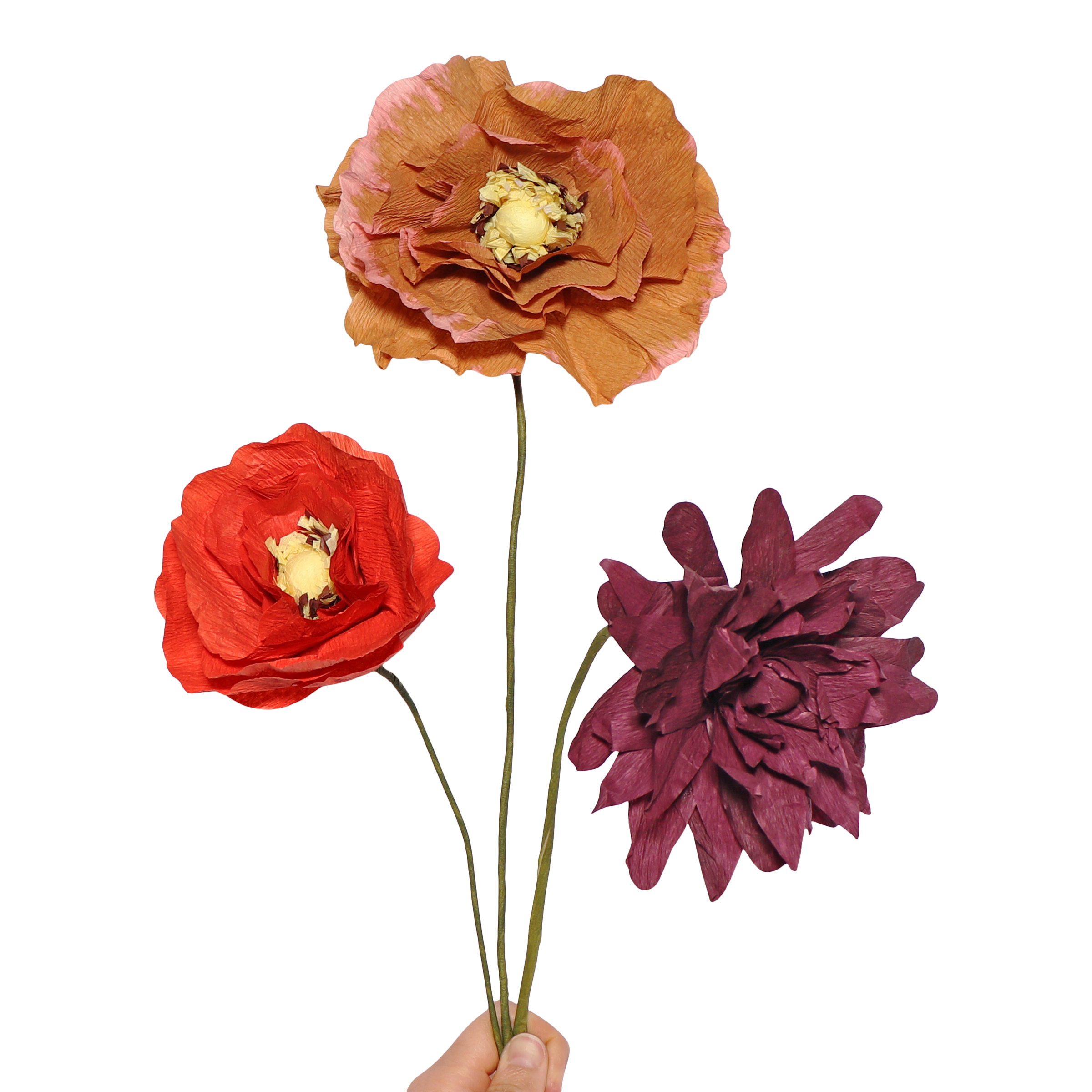 Ice Poppy Paper Flower, Dark Ochre
