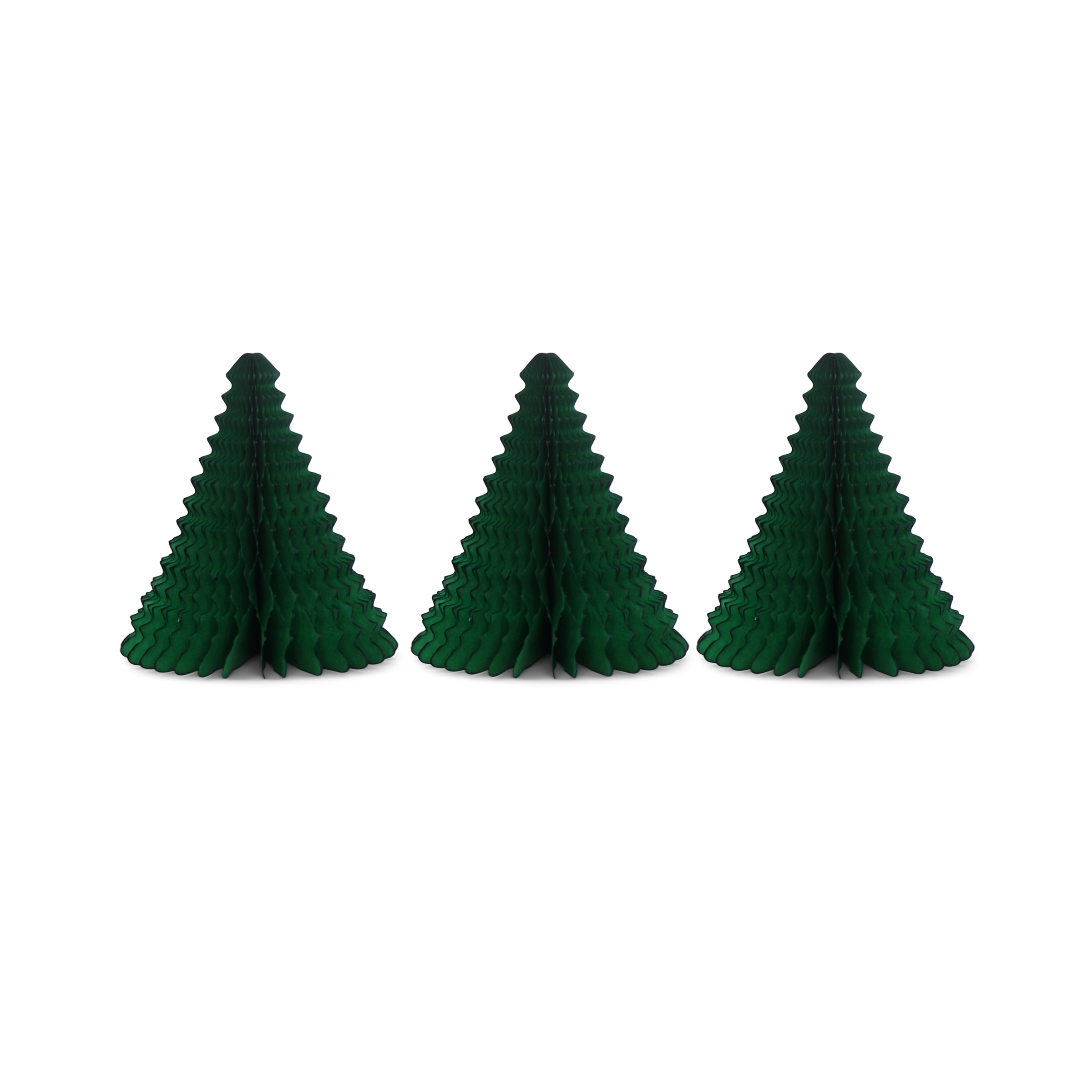 Cone Tree 10cm Traditional Green, Pack of 3