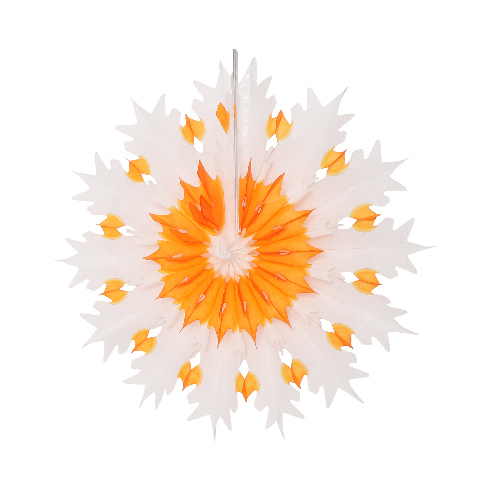 Edged Classic Snowflake Fan 45cm, Orange