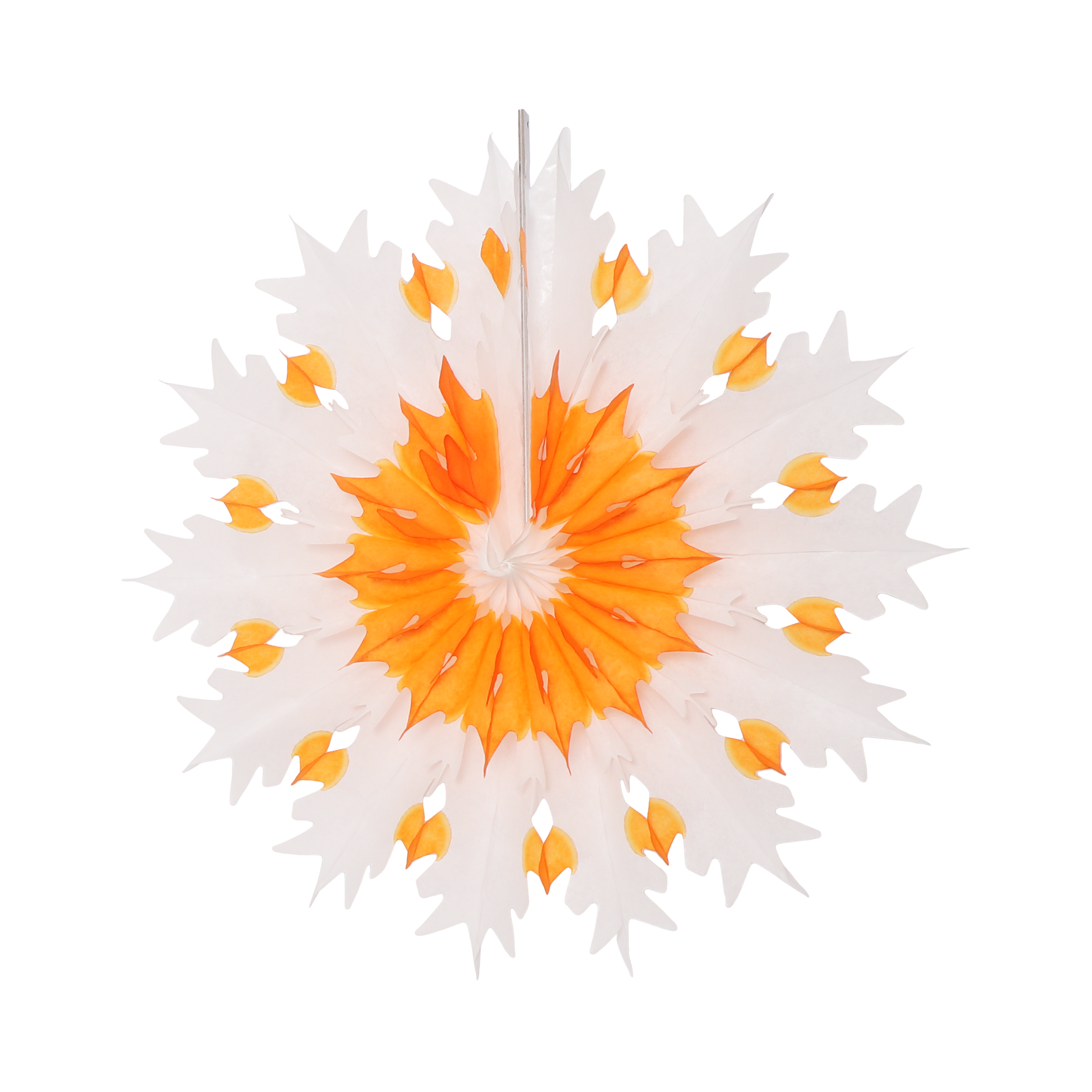 Edged Classic Snowflake Fan 45cm, Orange