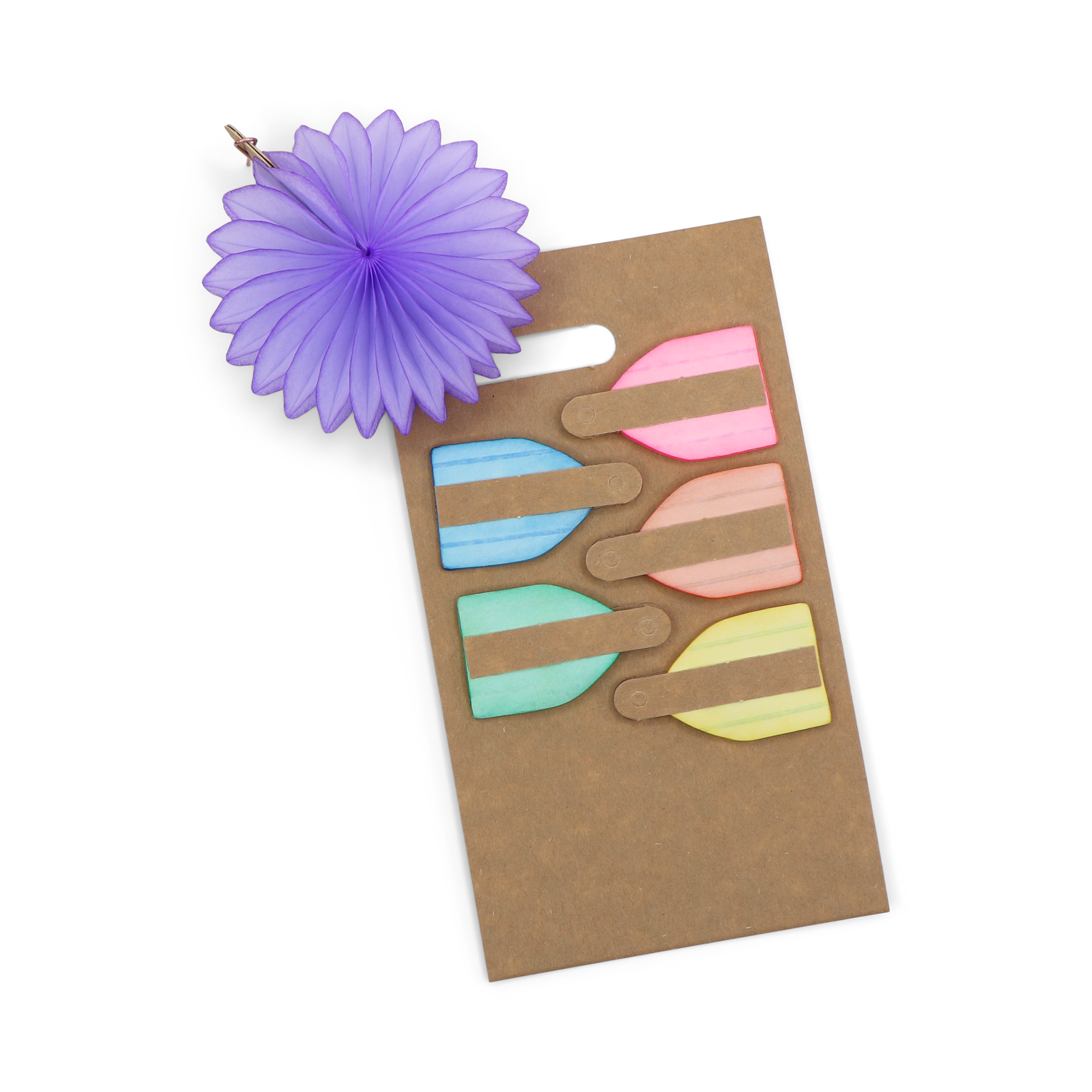 Mini Fan 8cm Pastel, Set of 6