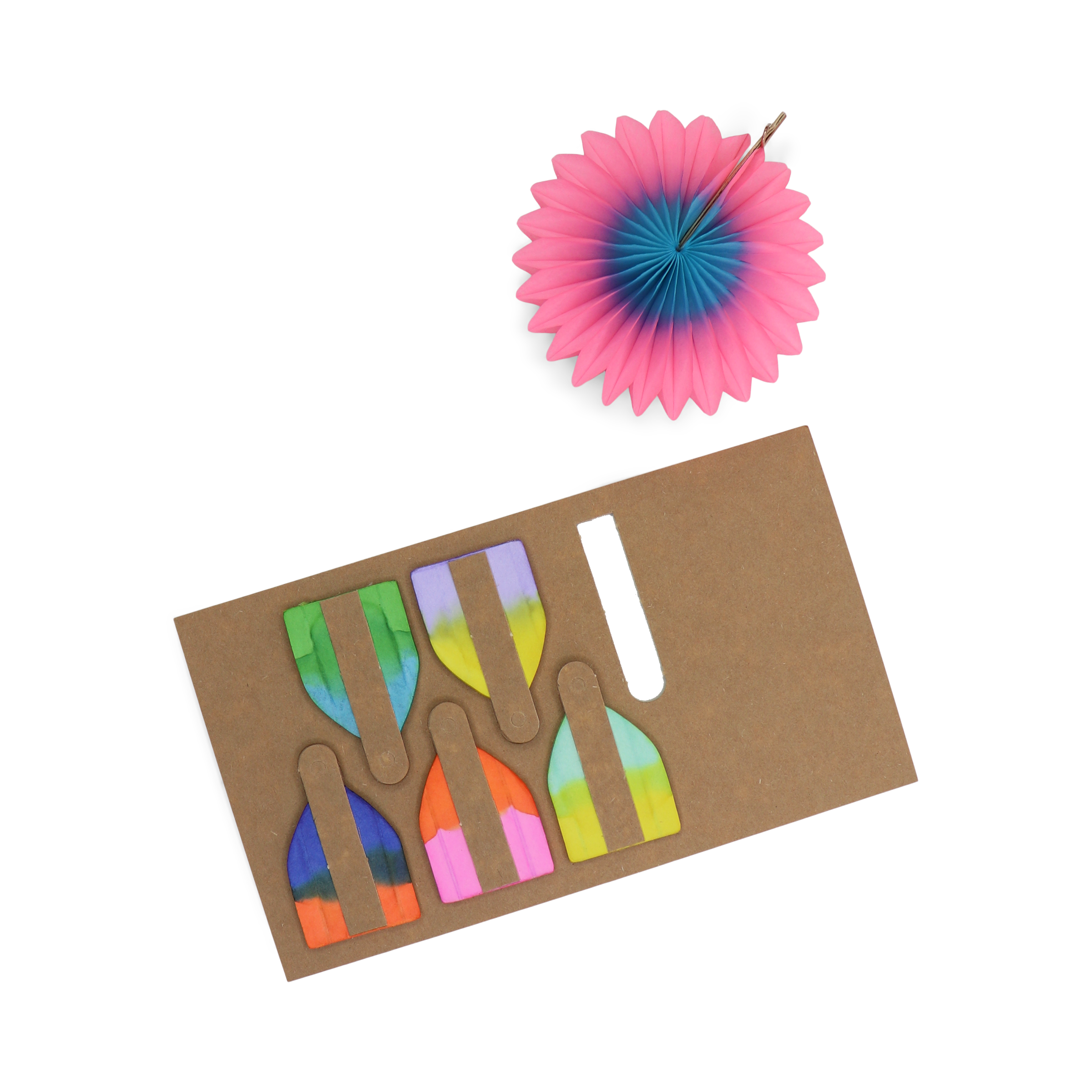 Mini Fan Two-Tone 8cm, Set of 6