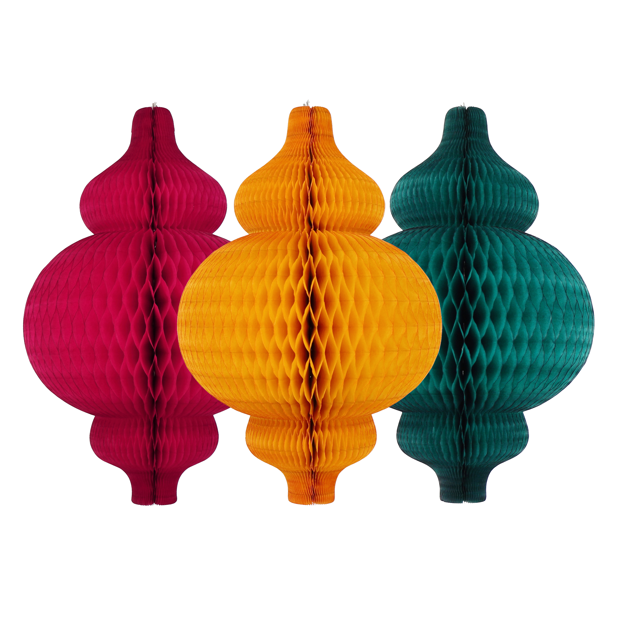 Honeycomb Opulent Ornament 20cm Jewel Trio