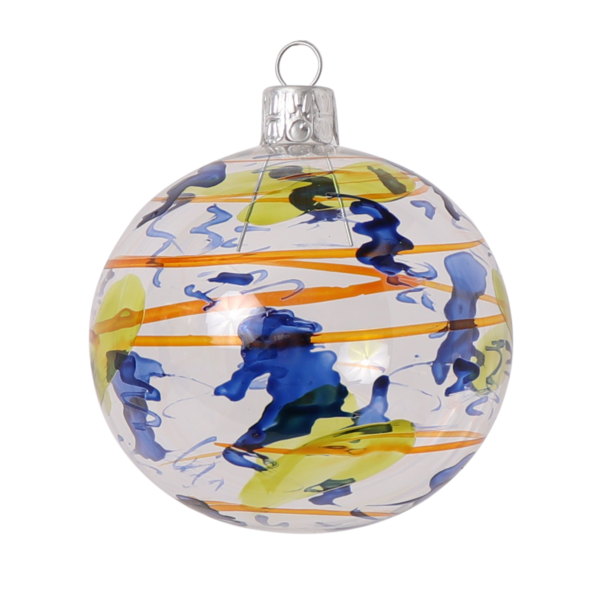 Splatter Blue & Green Bauble, 8cm