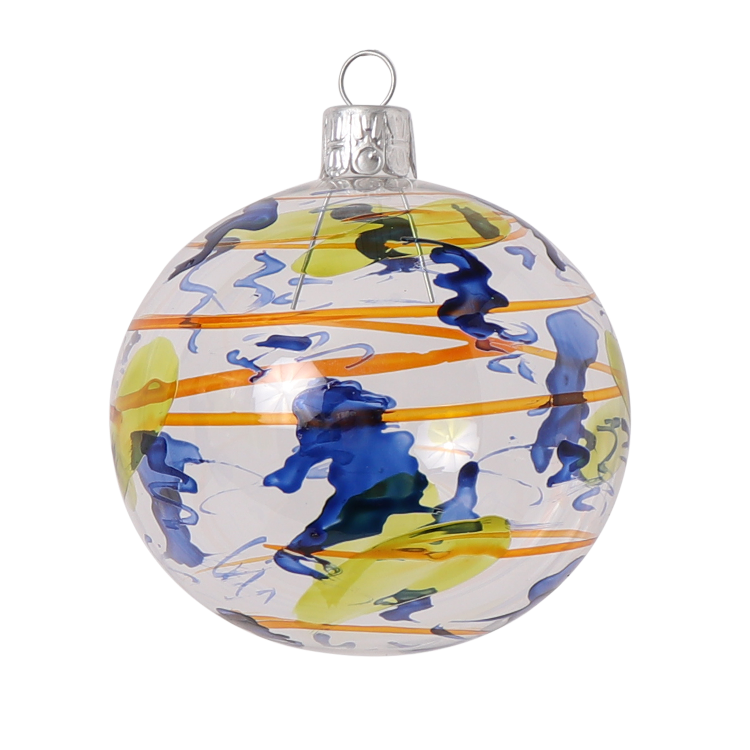 Splatter Blue & Green Bauble, 8cm