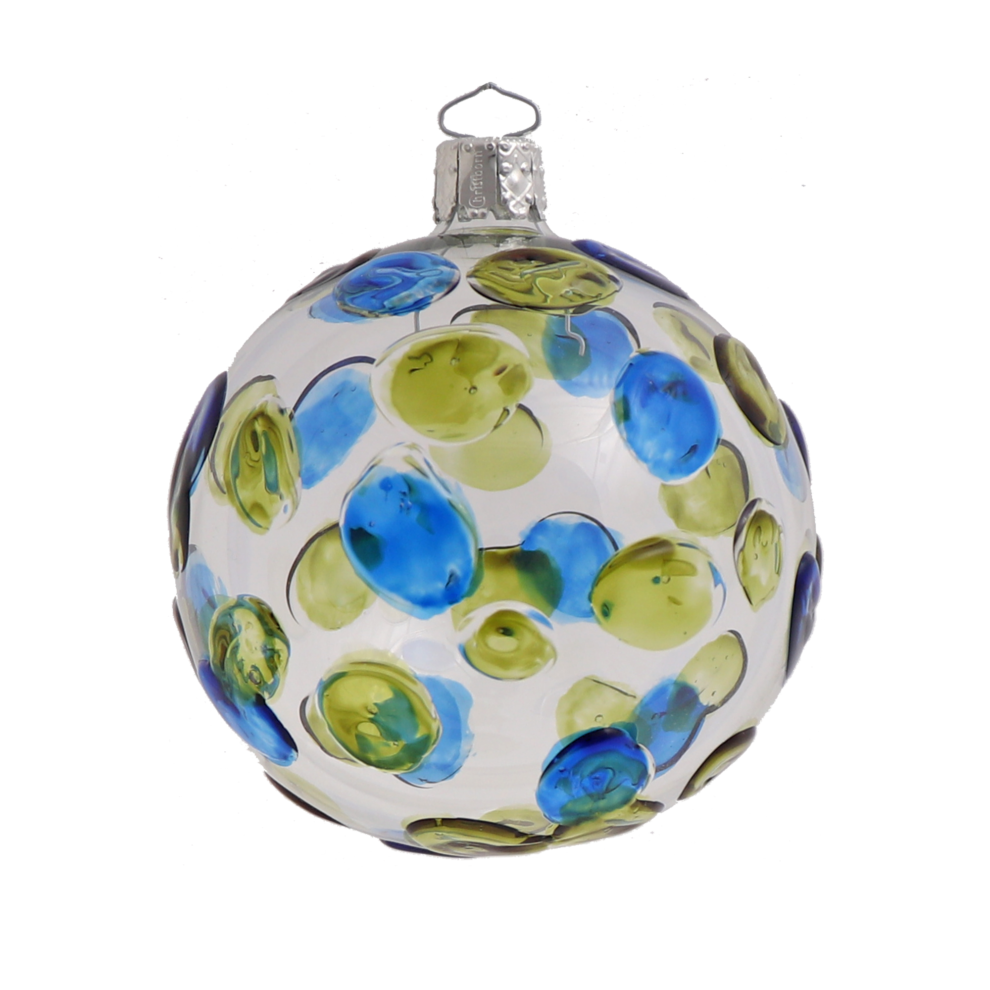 Spot Blue & Green Bauble, 8cm