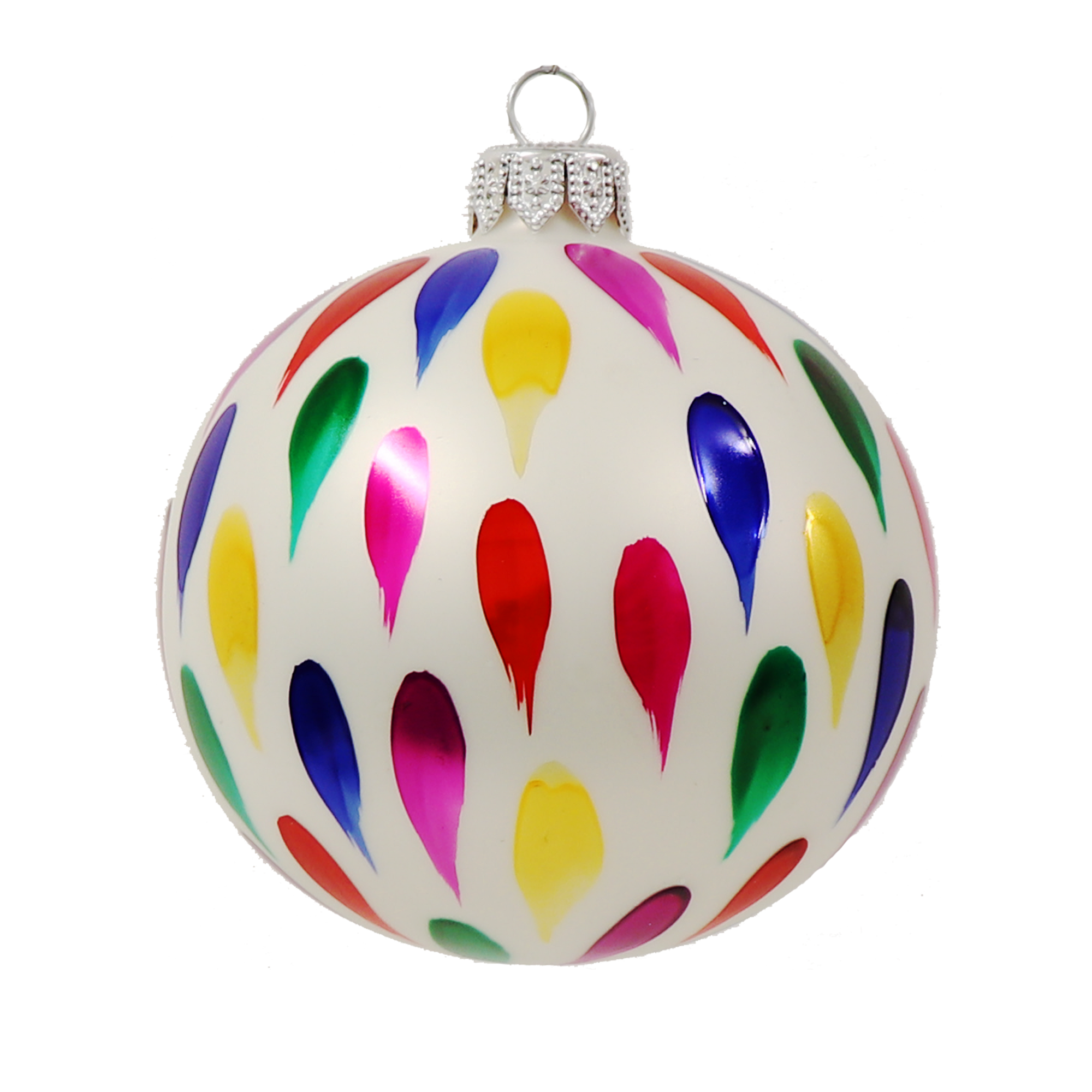 Drip Bauble, 8cm Multi