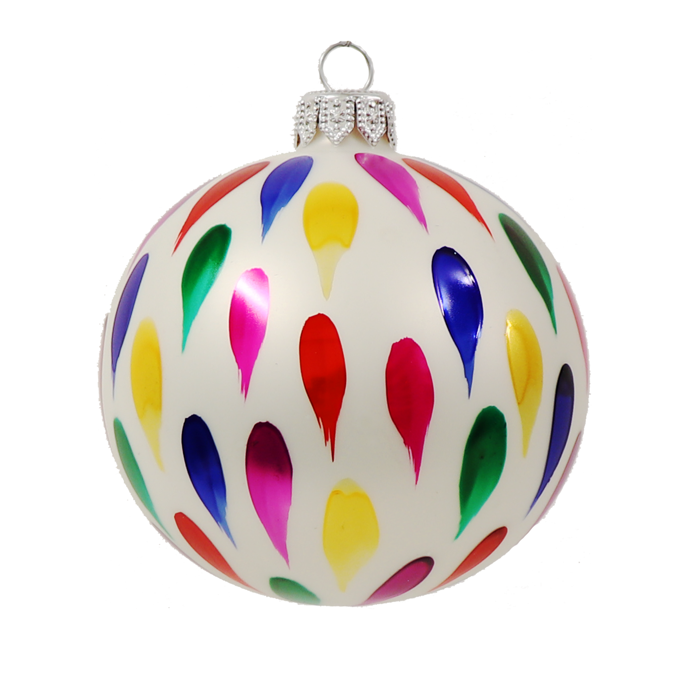 Drip Bauble, 8cm Multi