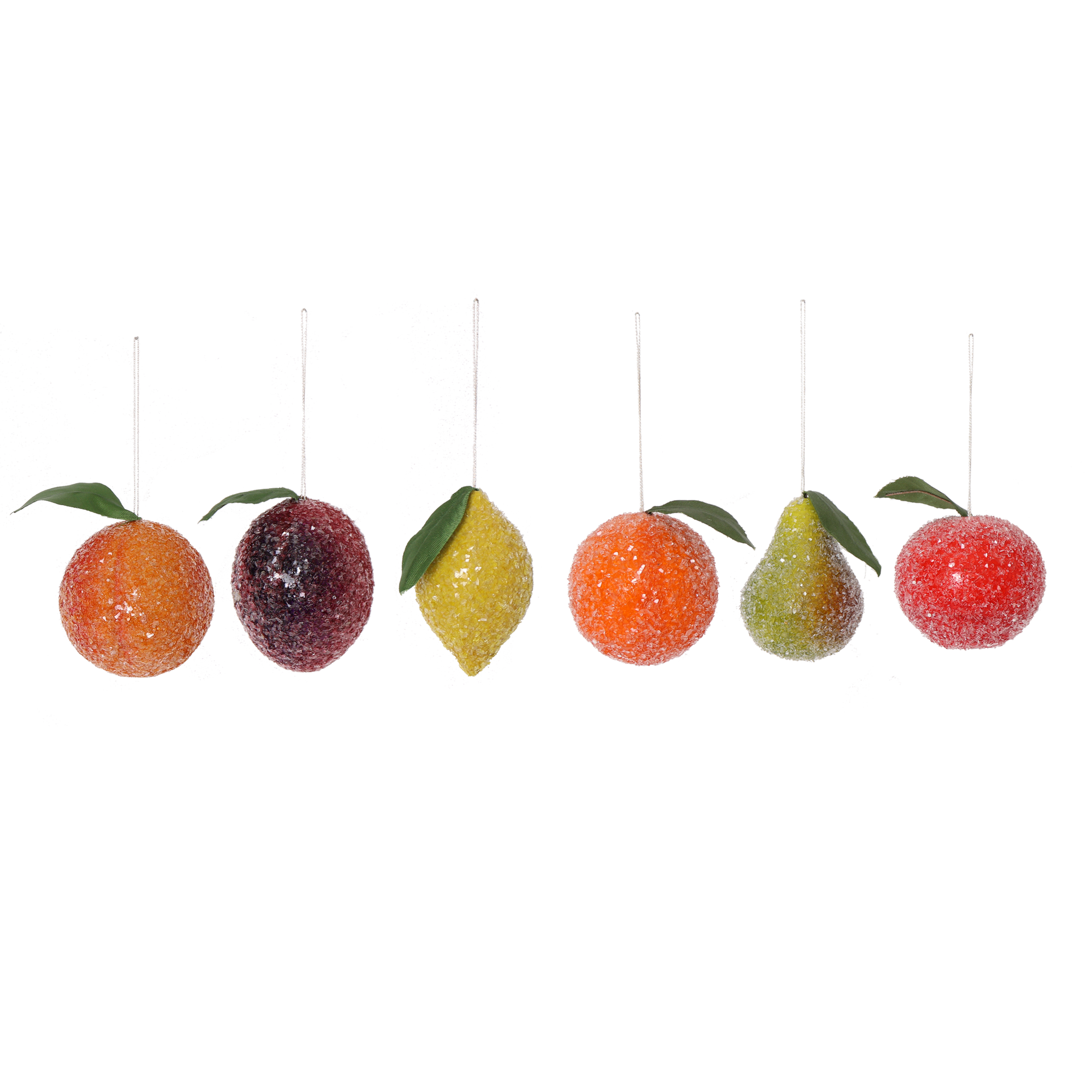 Spun Cotton Plum Decoration 6cm