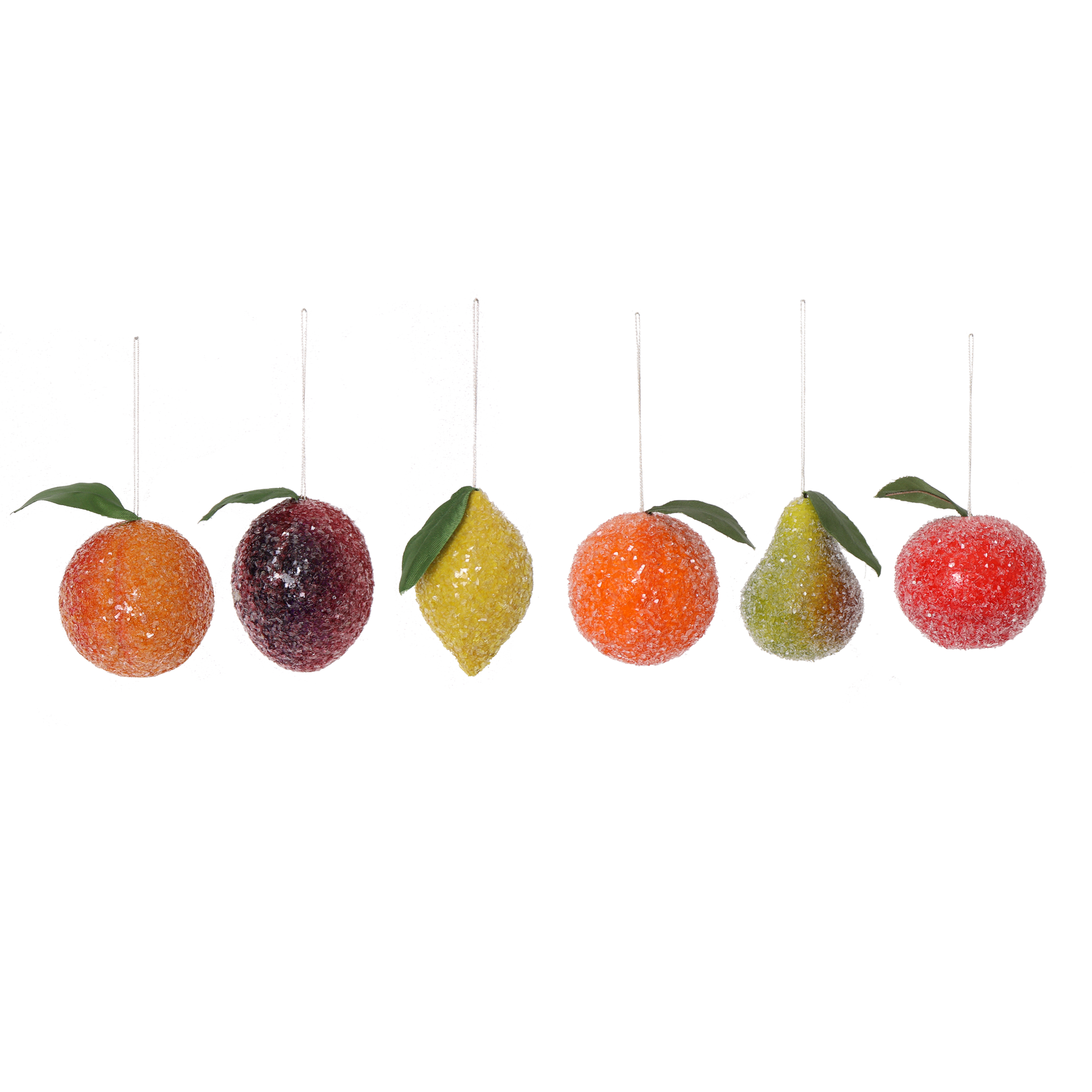 Spun Cotton Plum Decoration 6cm