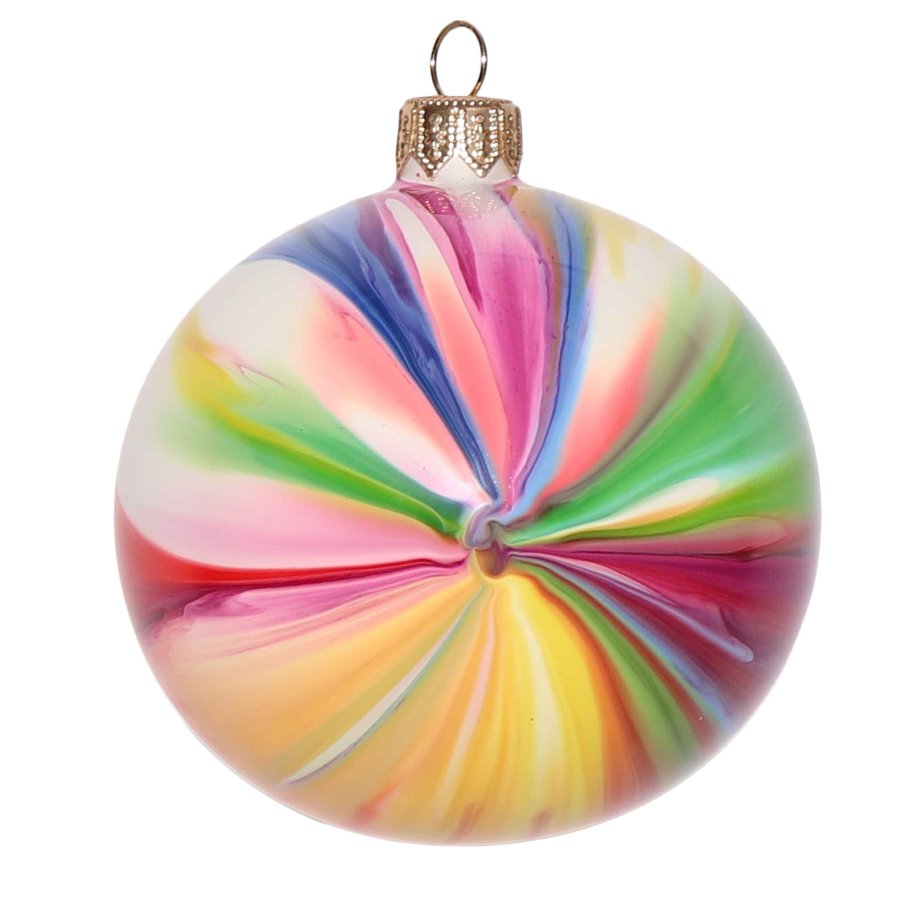 Marble Rainbow Effect Bauble, 8cm