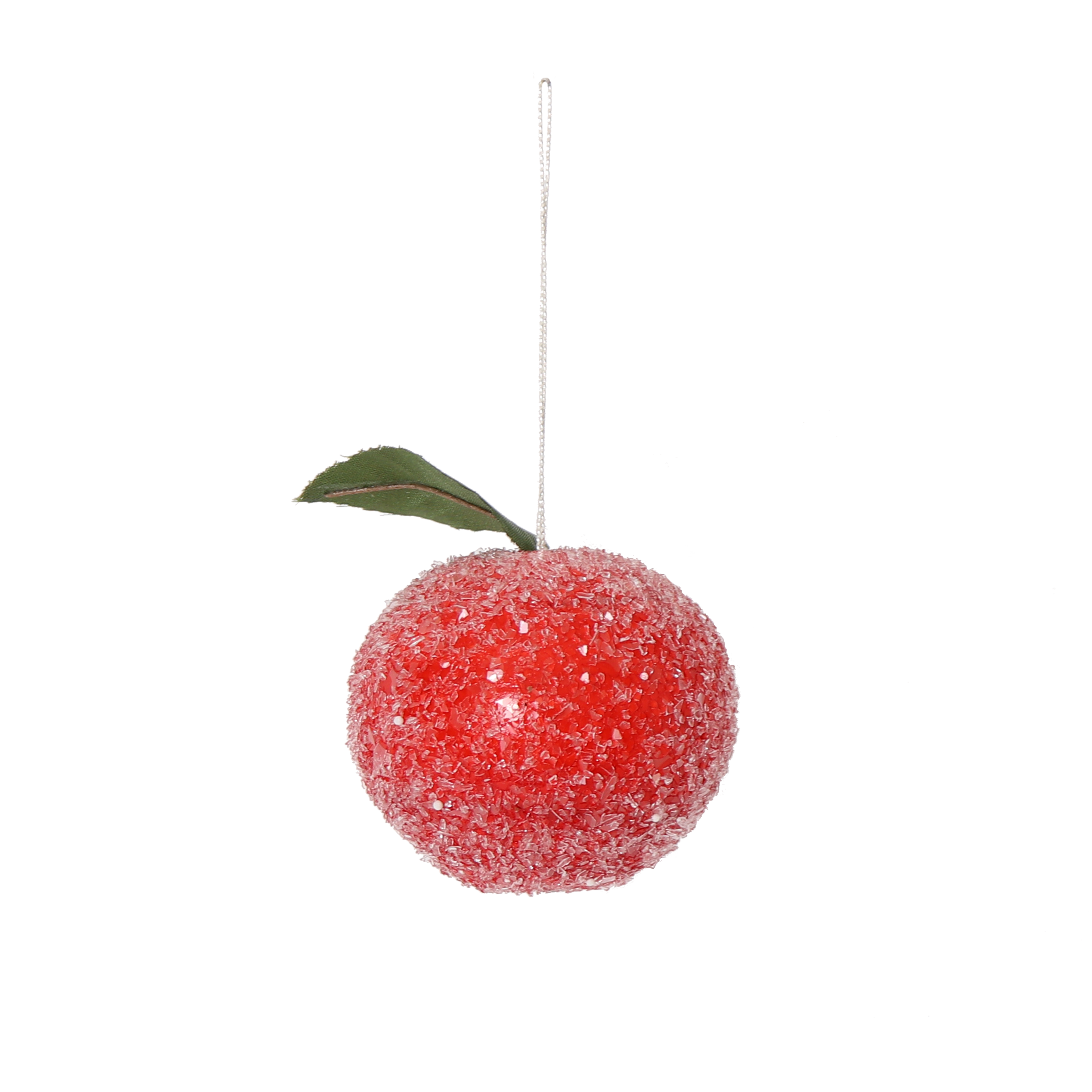 Spun Cotton Frosted Apple Decoration ,6cm