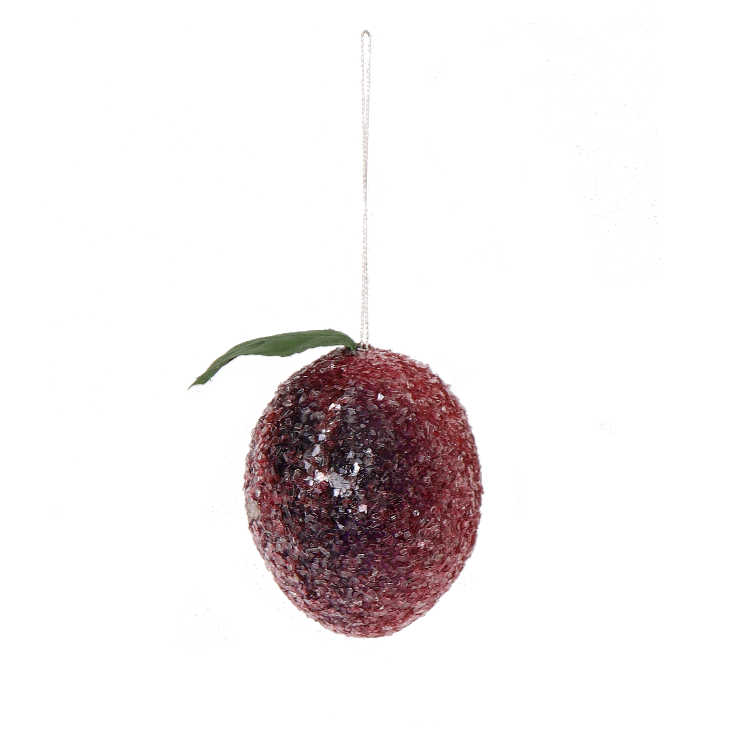 Spun Cotton Plum Decoration 6cm