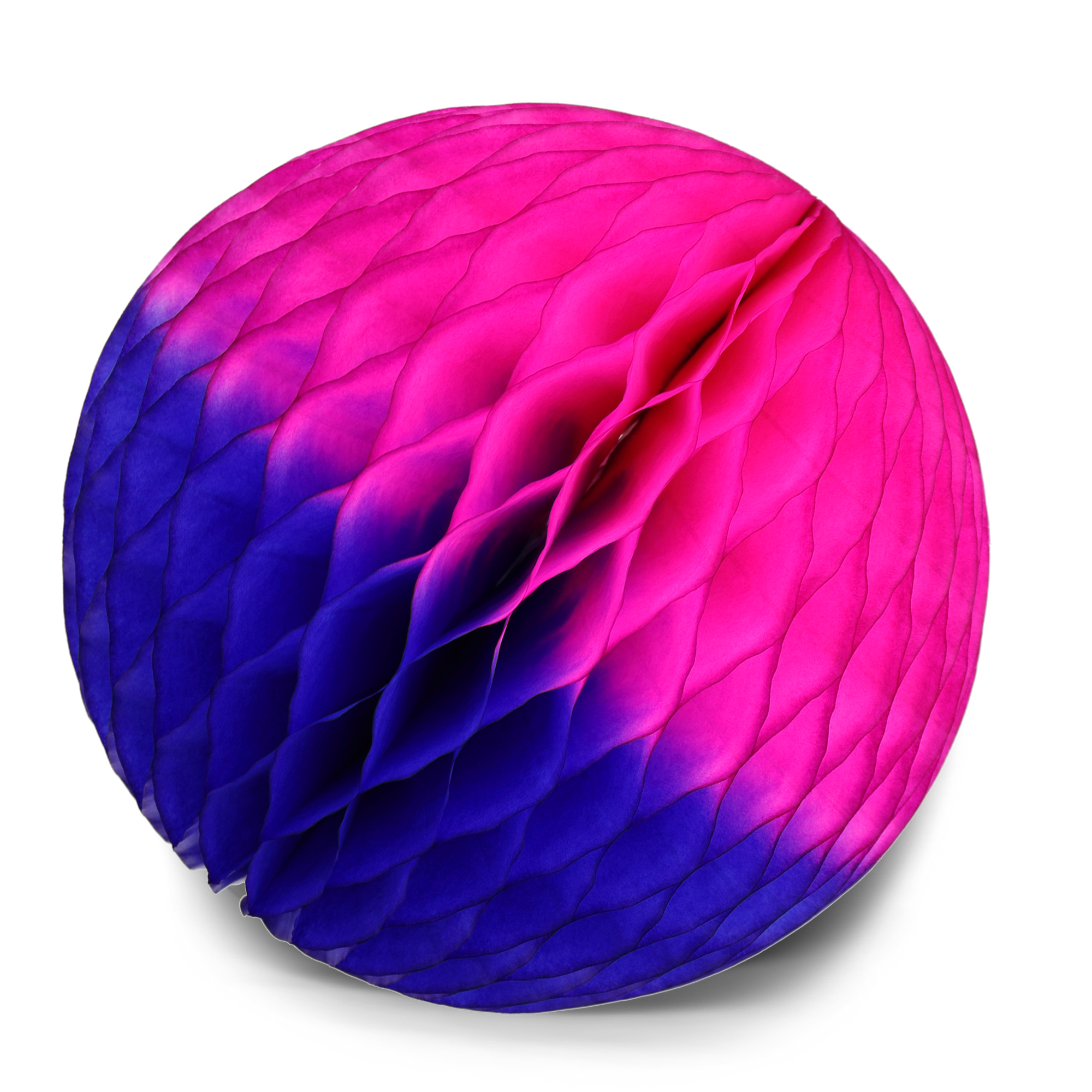 Honeycomb Ball Two-Tone 25cm, Fuchsia & Cobalt