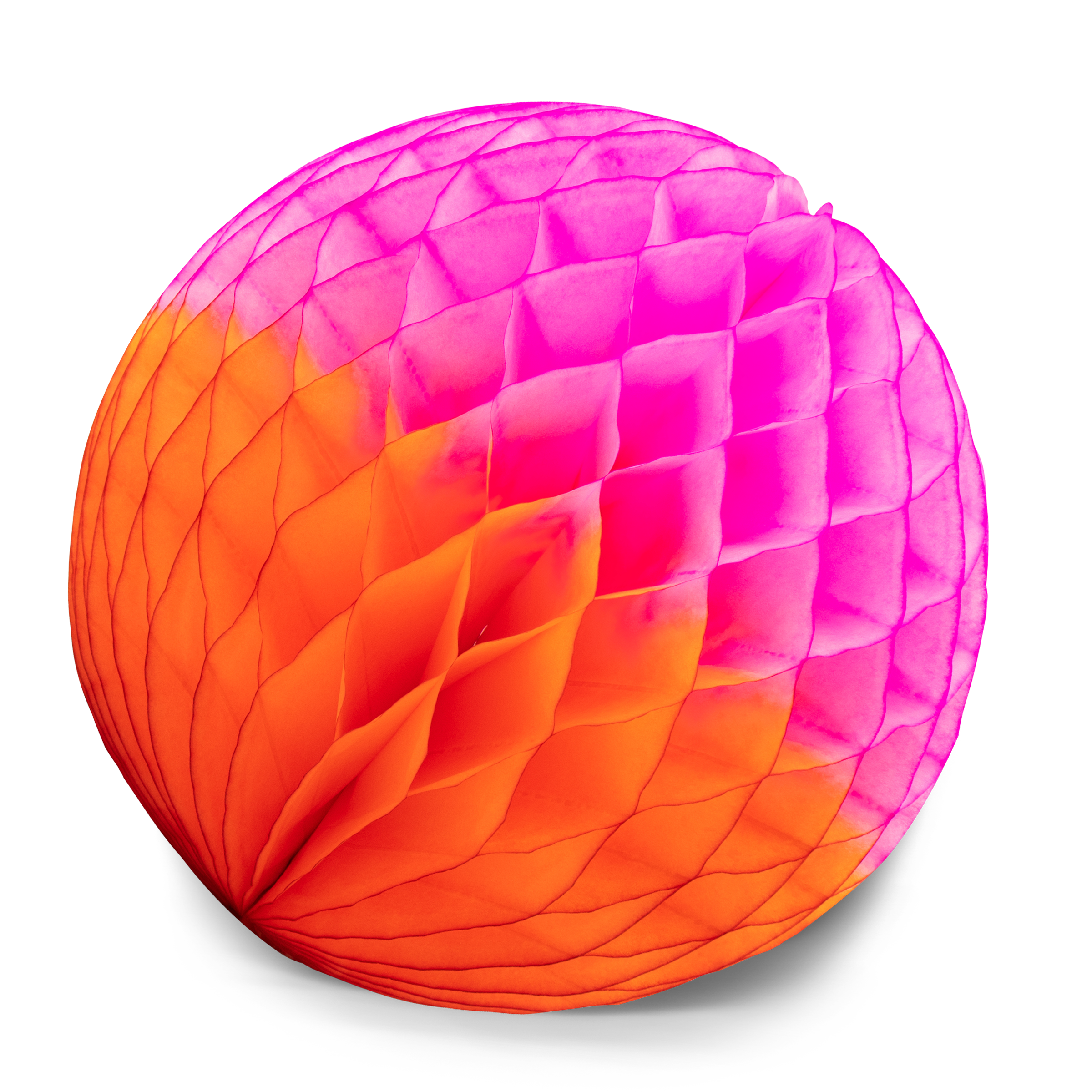 Honeycomb Ball Two-Tone 25cm, Orange & Pink