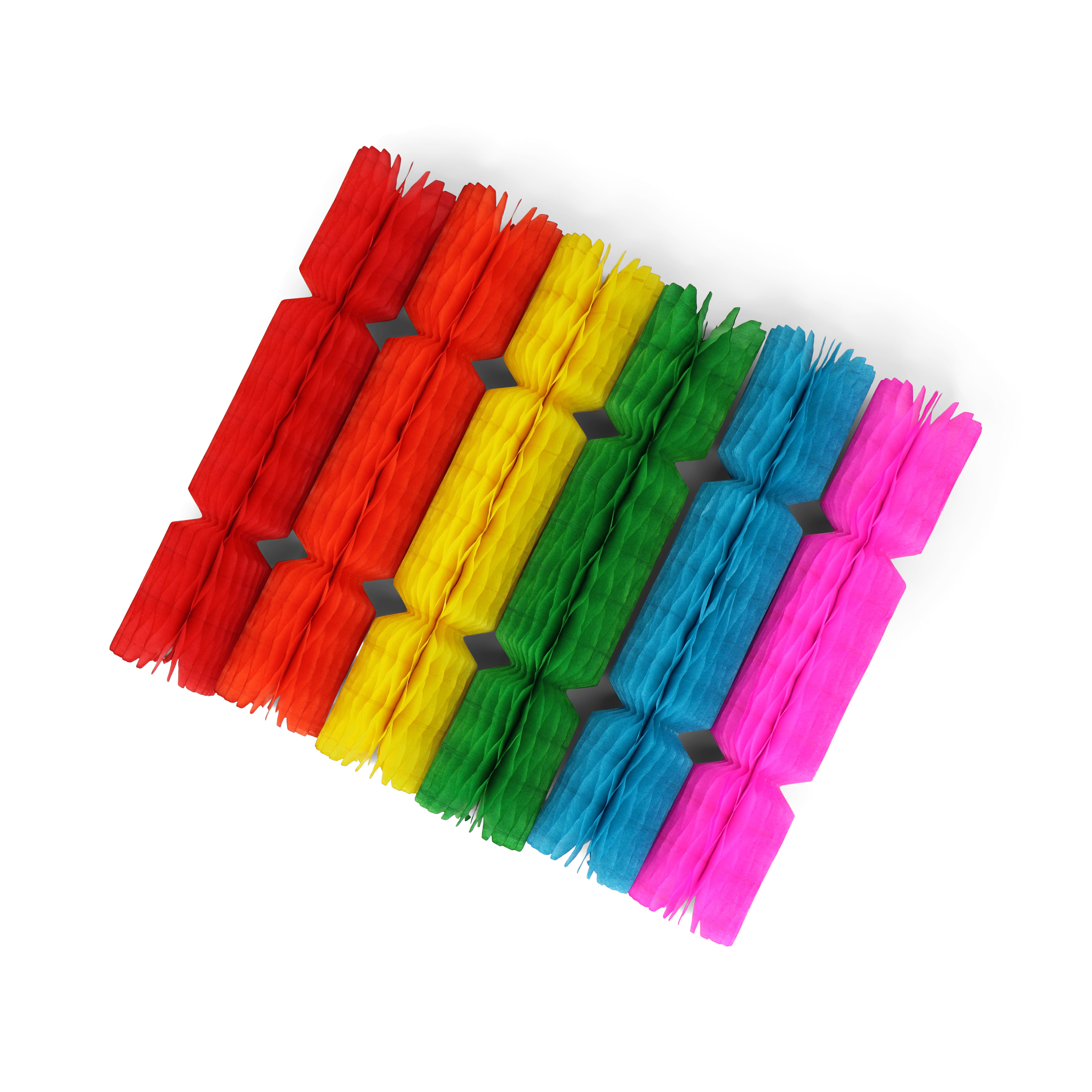 Christmas Cracker 20cm Rainbow, Set of 6